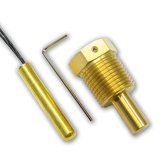 Heliodyne 10K Sensor & Brass Thermalwell Assembly, 1/2" NPT