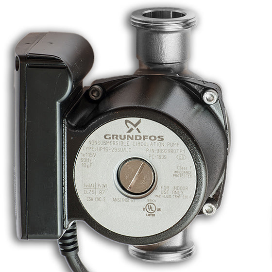 Grundfos UP15-29SU/LC Stainless Circulator Pump, Line Cord