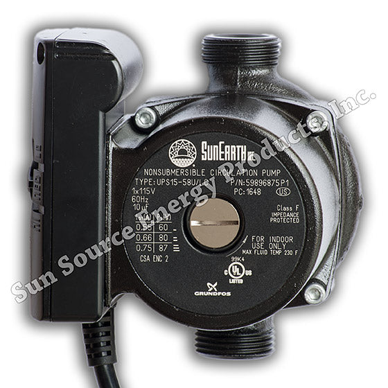Grundfos UPS15-58U/LC Circulator Pump For SunEarth Pump Stations