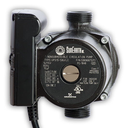 Grundfos UPS15-58U/LC Circulator Pump For SunEarth Pump Stations
